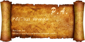 Pályi Aranka névjegykártya