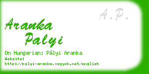 aranka palyi business card