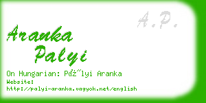aranka palyi business card